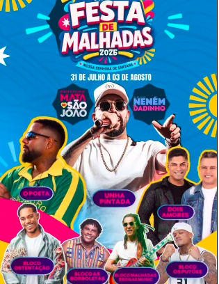 Pincel Reis leva alegria e animação à Festa de Malhadas 2026